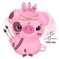 Tribal Series Little Piggies vector