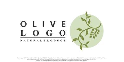 Olive oil logo design with modern concept Premium Vector