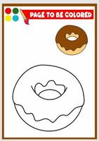coloring book for kids. donuts vector