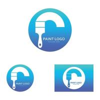 paint brush logo and symbol vector image