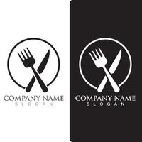 Spoon and fork logo and symbol vector