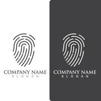 Fingerprint logo and symbol vector element