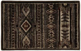 Grey Black Beige Tiled woolen Vintage multicolor doormat photo