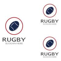 Rugby Ball American Football Icon Vector Logo Template