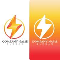 Thunderbolt flash energy  logo and symbol vector