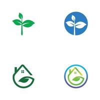 Go Green  leaf ecology Logo nature element vector