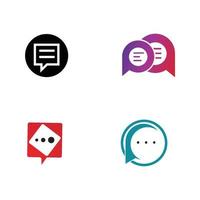 Bubble Chat Social Template and Symbol vector