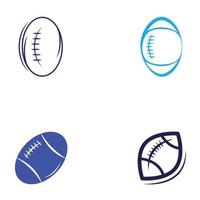 pelota de rugby, fútbol americano, icono, vector, logotipo, plantilla vector