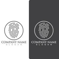 Fingerprint logo and symbol vector element