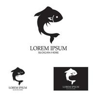 Fish logo template vector