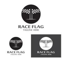 race flag icon logo vektor template vector