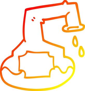 warm gradient line drawing cartoon science experiment vector