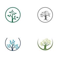 Living tree logo design, using a vector illustration template concept.