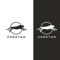 Cheetah animal logo with design concept vector illustration template.