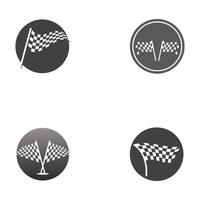 Race flag logo  icon design vector