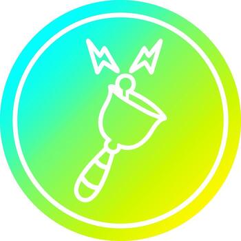 ringing bell circular in cold gradient spectrum vector