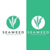 Seaweed logo with template illustration vector design.