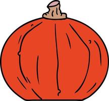 cartoon doodle of a pumpkin vector