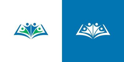 human book education logo icon vector template