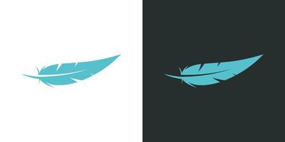 feather logo vector icon template