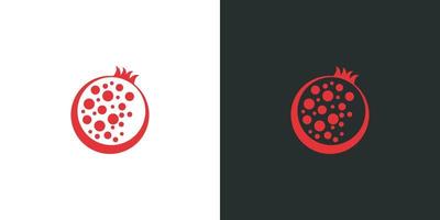 pomegranate logo vector design template