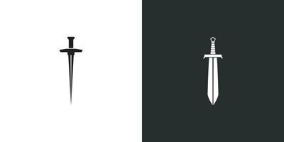 simple Sword icon logo design vector