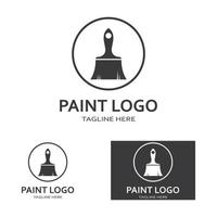 paint brush logo and symbol vector image