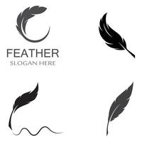 plantilla de logotipo de pluma de pluma