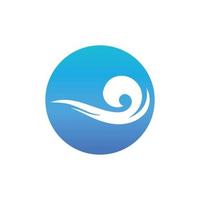 logotipo de onda de agua y logotipo de onda de mar u ondas de agua de playa, con concepto de diseño vectorial. vector