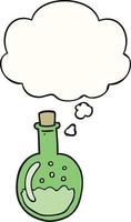 cartoon potion and thought bubble vector