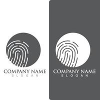 Fingerprint logo and symbol vector element