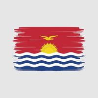 vector de pincel de bandera de kiribati. bandera nacional