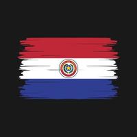 vector de pincel de bandera paraguaya. bandera nacional
