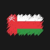 Oman Flag Brush. National Flag vector