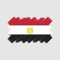 trazos de pincel de bandera de egipto. bandera nacional vector