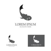 Fish logo template vector