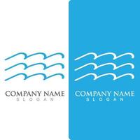 Wave beach logo ocean vector template