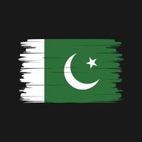 vector de pincel de bandera de pakistán. bandera nacional