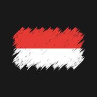 pincel de bandera de indonesia. bandera nacional vector