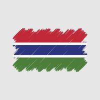 trazos de pincel de bandera de gambia. bandera nacional vector