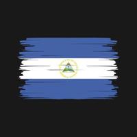 vector de pincel de bandera de nicaragua. bandera nacional