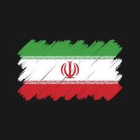 Iran Flag Brush Strokes. National Flag vector