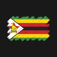 Zimbabwe Flag Brush Strokes. National Flag vector