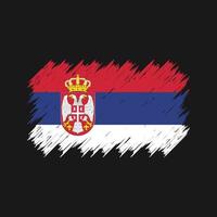 cepillo de bandera serbia. bandera nacional vector