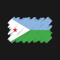 Djibouti Flag Brush Strokes. National Flag vector