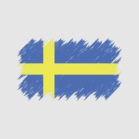 cepillo de bandera de suecia. bandera nacional vector