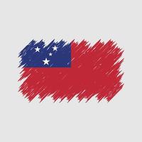 Samoa Flag Brush. National Flag vector