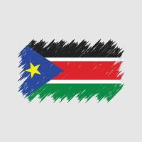 South Sudan Flag Brush. National Flag vector