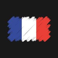 France Flag Brush Strokes. National Flag vector