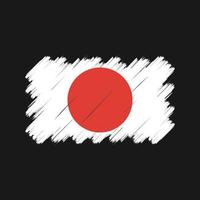 Japan Flag Brush Strokes. National Flag vector